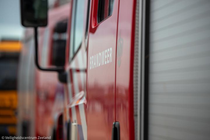 Brandweerwagen op het oefenterrein