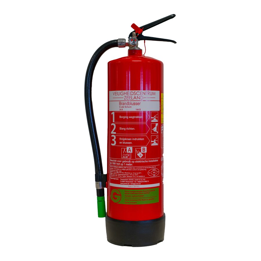 Fluor- en oplosmiddelvrije schuimblusser van 6 liter
